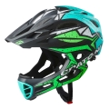 Kask Cratoni C-Maniac PRO (Pełna Ochrona) matowy czarny/limonkowy/turkusowy